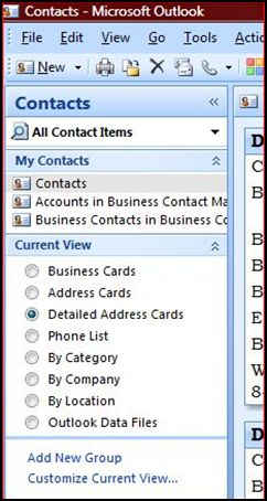 Detailed Address Cards View in Contacts