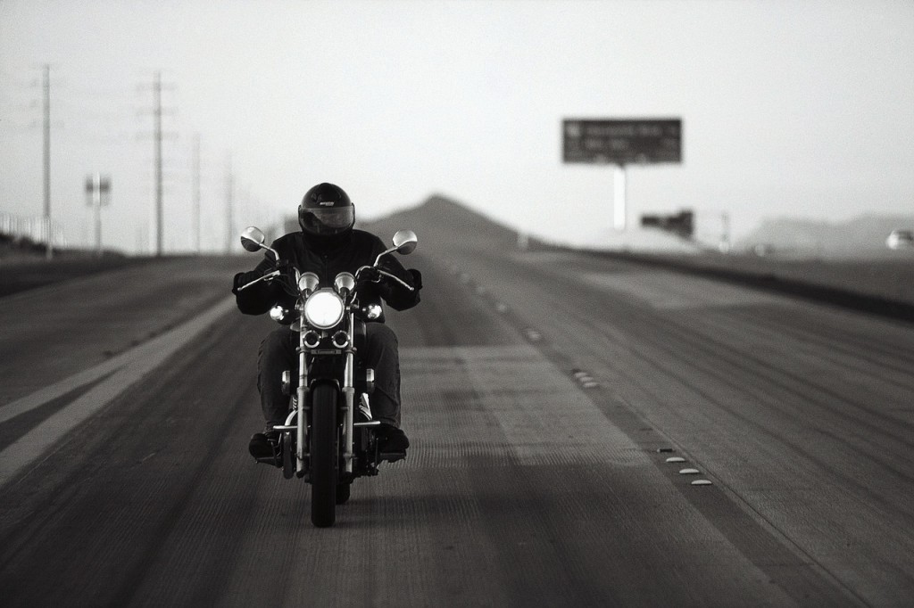 Motorcyclist Hitting the Open Road